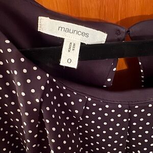 Maurices black with White Dots